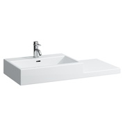 Раковина Laufen Living City 8.1843.2.000.104.1 100x46 см столешница, с 1 отверстием для смесителя, с полочкой справа