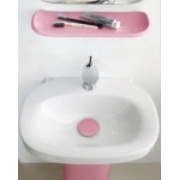 Раковина Laufen Mimo 8.1255.2.045.104.1 65x44x19 см с 1 отверстием по центру белая/розовая