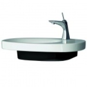 Раковина Laufen Mimo 8.1255.6.017.104.1 65x44x19 см с 1 отверстием по центру белая/черная
