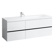 Тумба для раковины Laufen Palomba 160x48 см 4 ящика (2 больших и 2 маленьких) без розетки белый