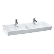 Раковина Laufen Pro 8.1496.7.000.104.1 130x48 см на 2 чаши с отверстием под смеситель