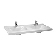 Раковина Laufen Talux 8.1467.7.000.104.1 121x55.5 см накладная на 2 чаши с 2 отверстиями для смесителя