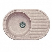 Мойка для кухни из искусственного камня Lemark LM-18L круглая, с крылом, реверсивная 77x50 песочный