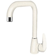 Смеситель для кухонной мойки Lemark Pramen LM3305LM однорычажный с высоким поворотным изливом белый