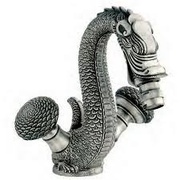 Смеситель для биде Mestre Dragon на 1 отверстие , античное серебро