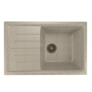 Мойка кухонная Mixline серая 49.5x75 см с крылом слева