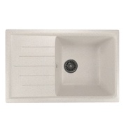 Мойка кухонная Mixline белая 49.5x75 см с крылом слева