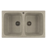 Мойка кухонная Mixline серая 50.5x77.5 см 2 чаши