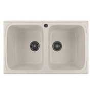 Мойка кухонная Mixline белая 50.5x77.5 см 2 чаши