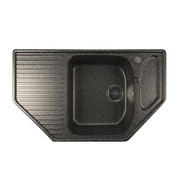 Мойка кухонная Mixline черная 49x78 см крыло слева