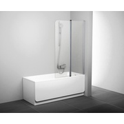 Шторка для ванны Ravak Chrome 7QLA0100Z1 CVS2-100 L белый+стекло Transparent