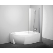 Шторка для ванны Ravak Chrome 7QLM0C00Y1 CVSK1 ROSA 140/150 L блестящая+транспарент