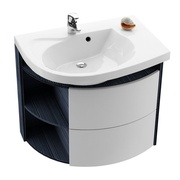 Тумба для раковины Ravak Rosa SDU Comfort 780 оникс/белая правая