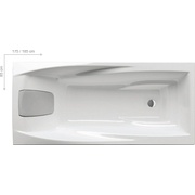 Акриловая ванна Ravak You 185x85 WARM FLOW белая