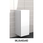 Шкаф-пенал Riho Bologna 40x40x96.8 см 1 дверь без ручек Code