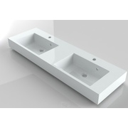 Умывальник Riho Smartline 120x38 см 2 смесителя 2 раковины