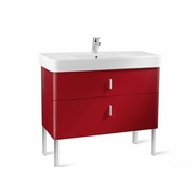 Тумба с раковиной Roca Senso Square 100x45 см красная