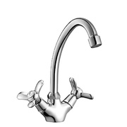 Смеситель для кухни Rossinka Q Q02-71 с поворотным изливом 26 cм