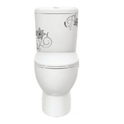 Унитаз-компакт Sanita luxe Art Flora 34.5x63 см с сиденьем из дюропласта и системой soft close