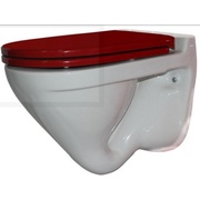 Унитаз подвесной Sanita luxe Attica luxe Attica Luxe Color Red с сиденьем дюропласт микролифт красный
