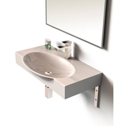 Мебельная раковина Sanita luxe Infinity 65 см на кронштейнах с держателем для полотенец