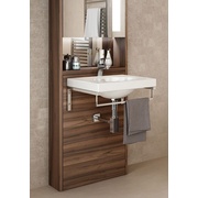 Мебельная раковина Sanita luxe Ringo 50 см на кронштейнах, с держателем для полотенец