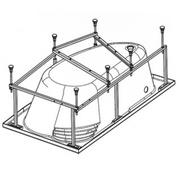 Каркас для ванны Santek Эдера 170x110 см металлический