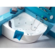 Акриловая ванна с гидромассажем Santek Канны 150x150см Комфорт Плюс