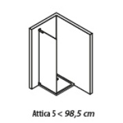 Душевая шторка SystemPool Attica 5 80х200 см левая