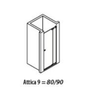 Душевая шторка SystemPool Attica 9 90х200 см правая