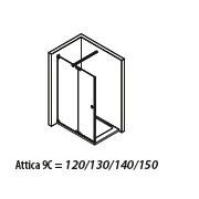 Душевая шторка SystemPool Attica 9C 120х200 см левая