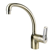 Смеситель для кухни Timo Junior 1906F INOX ANTIQUE с высоким поворотным изливом бронза