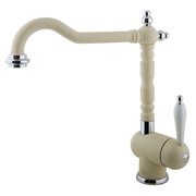 Смеситель для кухонной мойки Timo Morea 2406F Champagne с высоким поворотным изливом Champagne