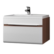 Тумба для раковины Velvex Crystal Cub 70 подвесная темный лен