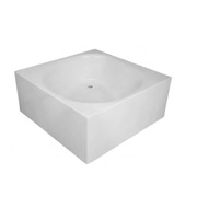 Акриловая ванна VitrA 4Life 140x140 см моноблок, сифон, ножки
