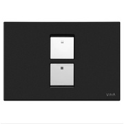 Кнопка смыва Vitra 740-0211 двойная пневматическая, черный матовый