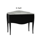 Тумба с раковиной VitrA Elegance встраиваемая сверху 100 см черный матовый