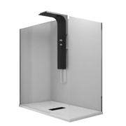 Душевая кабина VitrA Enjoy 170x75 см без двери, бордо, передние панели