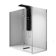 Душевая кабина VitrA Enjoy 170x75 см бордо, передние панели и дверь
