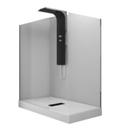 Душевая кабина VitrA Enjoy 160x75 см, высокий поддон, бордо, передние панели без двери