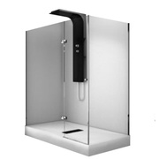 Душевая кабина VitrA Enjoy 160x75 см, высокий поддон, бордо, передние и боковые панели с дверью