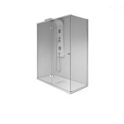 Душевая кабина VitrA Enjoy 3XL 150x80x220 см, низкий поддон, белый, L-образная стена