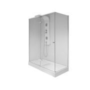 Душевая кабина VitrA Enjoy 3XL 150x80x220 см, высокий поддон, белый, U-образная стена