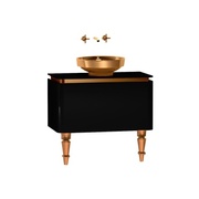 Тумба для раковины VitrA Gala Classic 80 см черный глянец медь