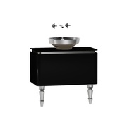 Тумба для раковины VitrA Gala Classic 80 см черный глянец хром