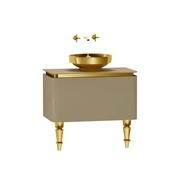 Тумба для раковины VitrA Gala Classic 80 см бежевый глянец золото
