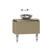 Тумба для раковины VitrA Gala Classic 80 см бежевый глянец хром