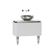 Тумба для раковины VitrA Gala Classic 80 см белый глянец хром