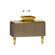 Тумба для раковины VitrA Gala Classic 100 см бежевый глянец золото