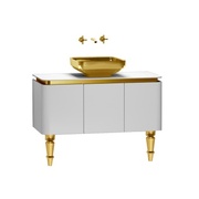 Тумба для раковины VitrA Gala Classic 100 см белый глянец золото